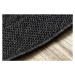 Šňůrkový koberec SIZAL TIMO 5000 černý kruh