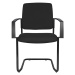 Topstar Čalouněná stohovací židle, křeslo na pružné podnoži, bal.j. 2 ks, podstavec černý, čalou