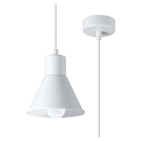Bílé závěsné svítidlo s kovovým stínidlem 14x14 cm Martina - Nice Lamps