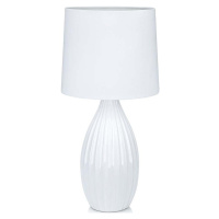 Bílá stolní lampa Markslöjd Stephanie, ø 24 cm