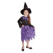 Rappa Dětský kostým čarodějnice s netopýry a kloboukem velikost S