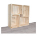 Dřevěné bedýnky knihovna 100 x 100 x 24 cm