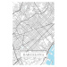 Mapa Barcelona white, 26.7 × 40 cm