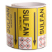 Páska na značení potrubí Signus M25 - SULFAN Samolepka 100 x 77 mm, délka 1,5 m, Kód: 25836
