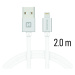 Datový kabel Swissten Textile USB Lightning 2 M, silver