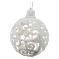 Stříbrná závěsná vánoční dekorace Dakls