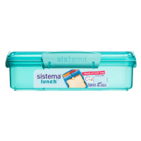 SISTEMA LUNCH Krabička na svačinu s 2 přihrádkami zelená 975 ml