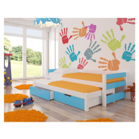 Dětská postel Fraga s přistýlkou Barva korpusu: Modrá