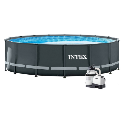 Bazén Florida Premium Grey 4,88x1,22 m s pískovou filtrací a příslušenstvím INTEX