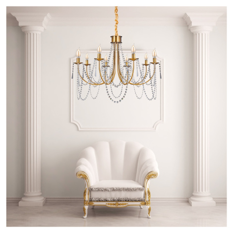 TooLight Křišťálové stropní svítidlo APP766-8CP zlaté