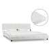 SHUMEE postel s matrací 160 × 200 cm, umělá kůže, bílá, 277572