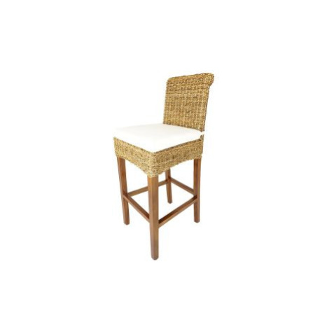 Barová židle LENKA - banánový list - konstrukce mahagon FOR LIVING