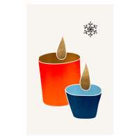 Ilustrace Christmas Candles, Kubistika, 26.7 × 40 cm