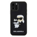 Zadní kryt Karl Lagerfeld 3D Rubber Karl and Choupette pro Apple iPhone 12/12 Pro, black