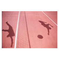Umělecká fotografie Shadows of athletes playing volleyball, Stanislaw Pytel, (40 x 26.7 cm)