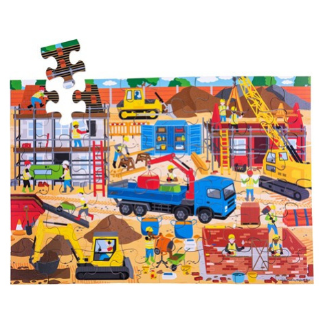 Bigjigs Toys Podlahové puzzle Staveniště 48 dílků vícebarevné