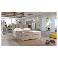 Boxspring Basilio Rozměr: 160 x 200 cm, látka: Dora 22, Varianta: S LED osvětlení