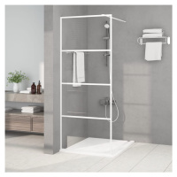 vidaXL Sprchová zástěna walk-in bílá 80 x 195 cm čiré ESG sklo