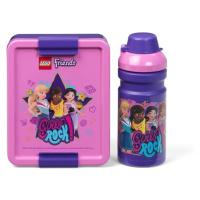 LEGO storage (ROOM) LEGO Friends Girls Rock svačinový set (láhev a box) - fialová