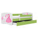 Kocot kids Dětská postel Babydreams princezna a poník zelená, varianta