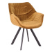 LuxD Designová židle Kiara hořčičný samet