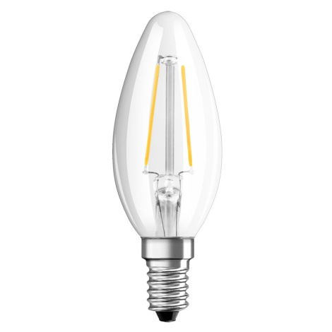 LED žárovka LED E14 B35 CL 4W = 40W 470lm 2700K Teplá 300° Filament OSRAM STAR