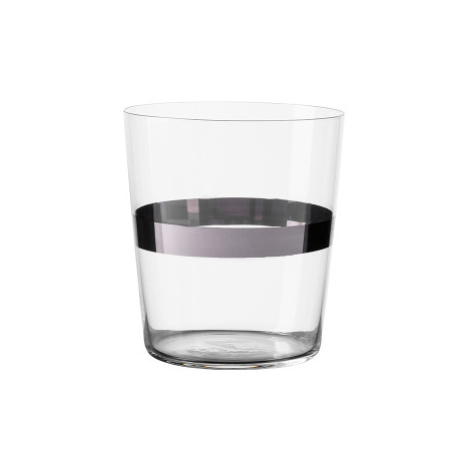Poháry Tumbler s pruhem v platinové barvě 440 ml set 6 ks – 21st Century Glas Lunasol META Glass Sola