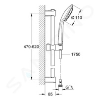 GROHE Vitalio Joy Set sprchové hlavice, 3 proudy, tyče a hadice, chrom 27333000