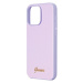 Guess PU Leather Iridescent Metal Script kryt iPhone 15 Pro Max fialový