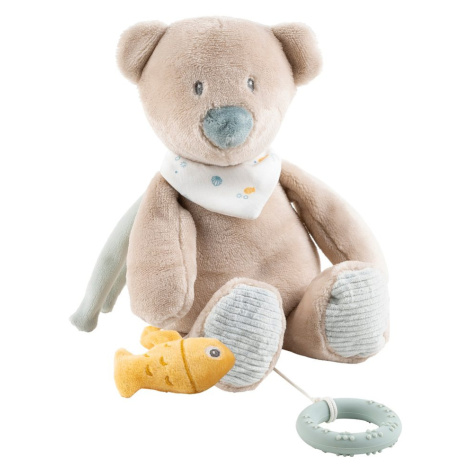 Nattou Medvídek plyšový hudební Jules s kousátkem silikon 30 cm Romeo, Jules & Sally