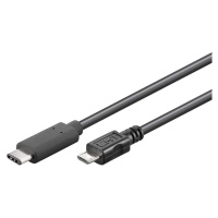 PremiumCord USB 3.1 konektor C/male - USB 2.0 konektor Micro-B/male, 1m - ku31cb1bk