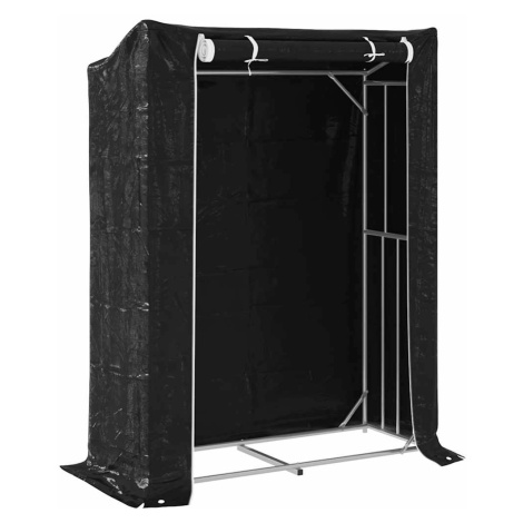 vidaXL Stojan na palivové dřevo s krytem proti dešti 150x60x200 cm