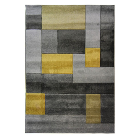 Flair Rugs koberce Kusový koberec Hand Carved Cosmos Ochre - 80x150 cm