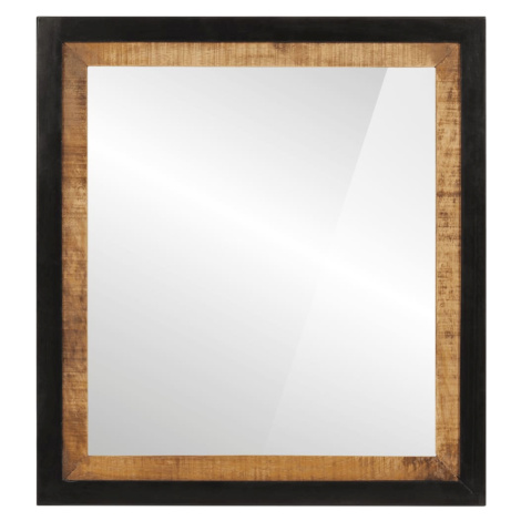 vidaXL Koupelnové zrcadlo 55 x 1 x 60 cm sklo a masivní mangovník