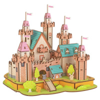 Woodcraft construction kit Dřevěné 3D puzzle Hrad v ráji