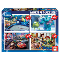 Dětské puzzle Pixar Educa 150-100-80-50 dílů 15615 barevné