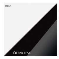 ArtCross Skříňka STELLA | STE-03 Barva: Bílá / černý lesk