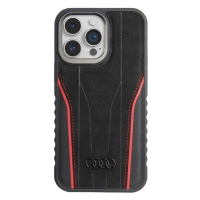 Audi Genuine Leather MagSafe iPhone 15 Pro 6.1 černo-červený/black-red h