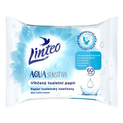 Linteo Vlhčený toaletní papír Aqua Sensitive 60ks
