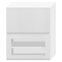 Kuchyňská skříňka Livia W60grf/2 Sd světle šedá mat/bílá