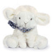 Plyšová ovečka Lamb Scrunchie Doudou et Compagnie bílá se vzorovaným šátkem 12 cm různé druhy od