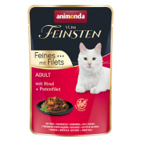 Animonda Vom Feinsten Adult 18 x 85 g - hovězí + krůtí filety