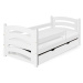 Dětská postel Mela 80 x 160 cm, bílá Rošt: Bez roštu, Matrace: Matrace COMFY HR 10 cm