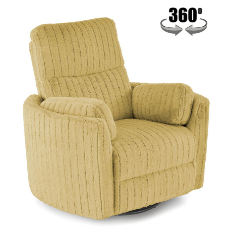 HALMAR Rozkládací polohovací křeslo Pegas hořčicově žluté