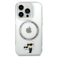 Karl Lagerfeld MagSafe IML Karl and Choupette NFT kryt iPhone 14 Pro čirý