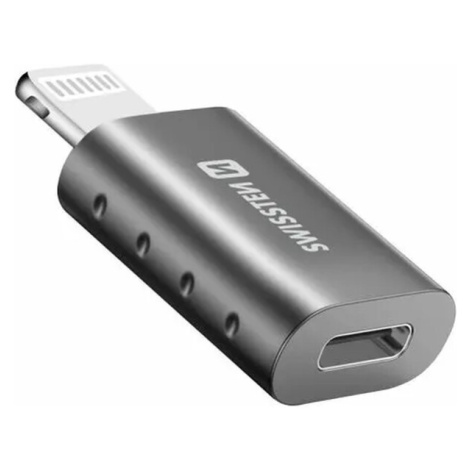 Swissten ADAPTER LIGHTNINGM/USB-CF Šedá