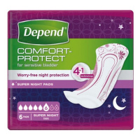 Depend Pads Super Plus Night inkontinenční vložky ženy 6 ks