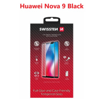 Tvrzené sklo Swissten Full Glue, Color Frame, Case Friendly pro Huawei Nova 9, černá
