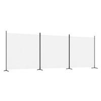 Shumee 3dílný paraván bílý 525 × 180 cm textil