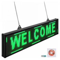 Reklamní 96x 16 LED panel s pohyblivým textem, zelený řádek WIFI